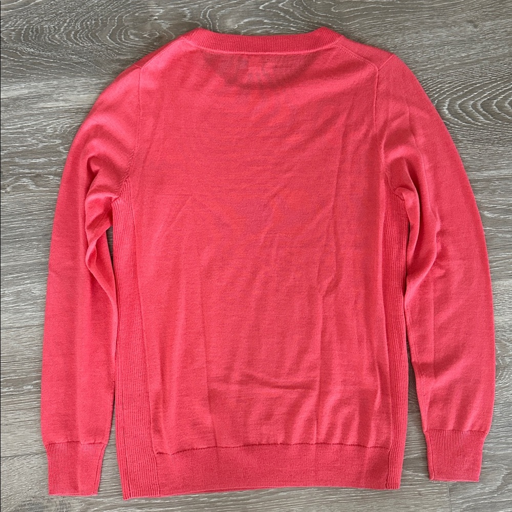 NWOT J. Crew Women’s Crewneck Sweater Coral Pink Size M - Picture 6 of 6